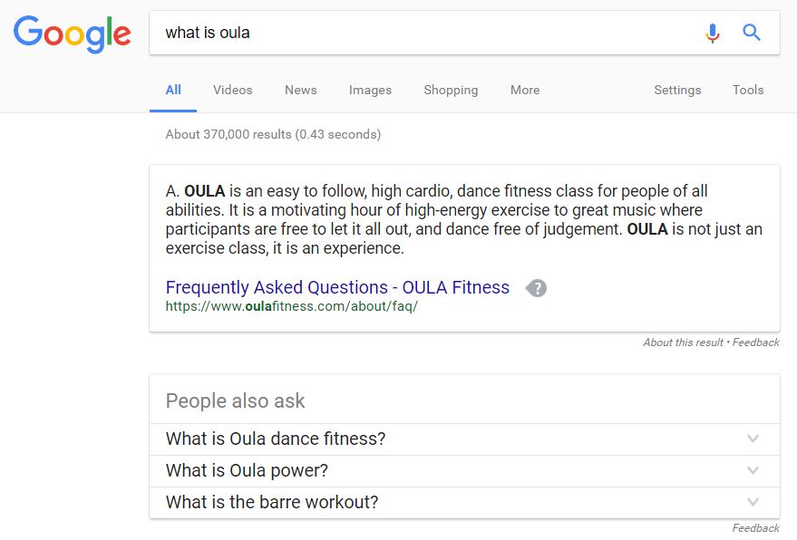 answer cards on google