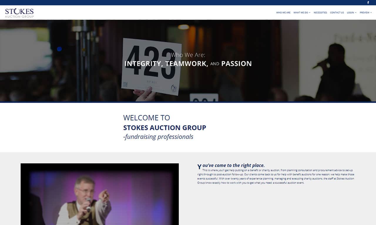 Custom Built WordPress Website – Stokes Auction Group