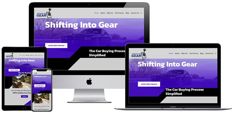 website design portfolio - shiftingintogear.com